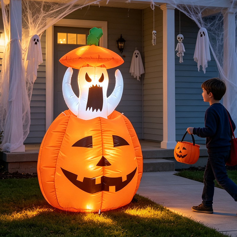 Halloween Pumpkin Decor Led - 할로윈 풍선 호박 & 유령 에어