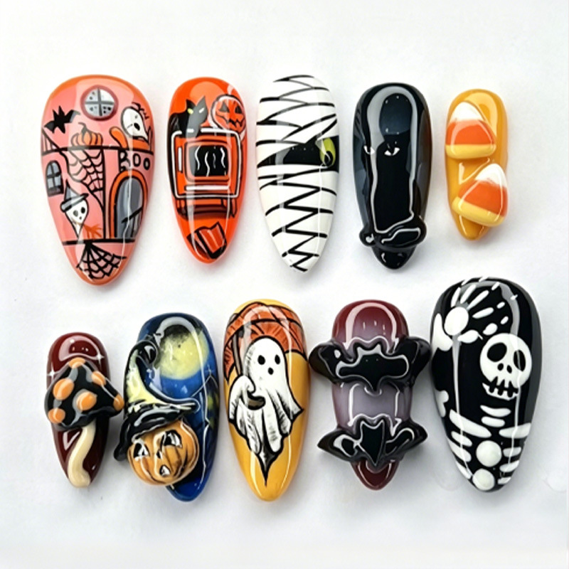 Halloween Skeleton Decoration - 30개 신상 할로윈 스타일 손으로 그린