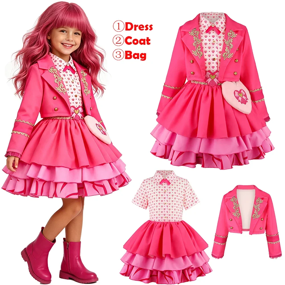 Halloween Costume Kids - 2026년 디센던츠 시리즈, 소녀용 핑크색 공주