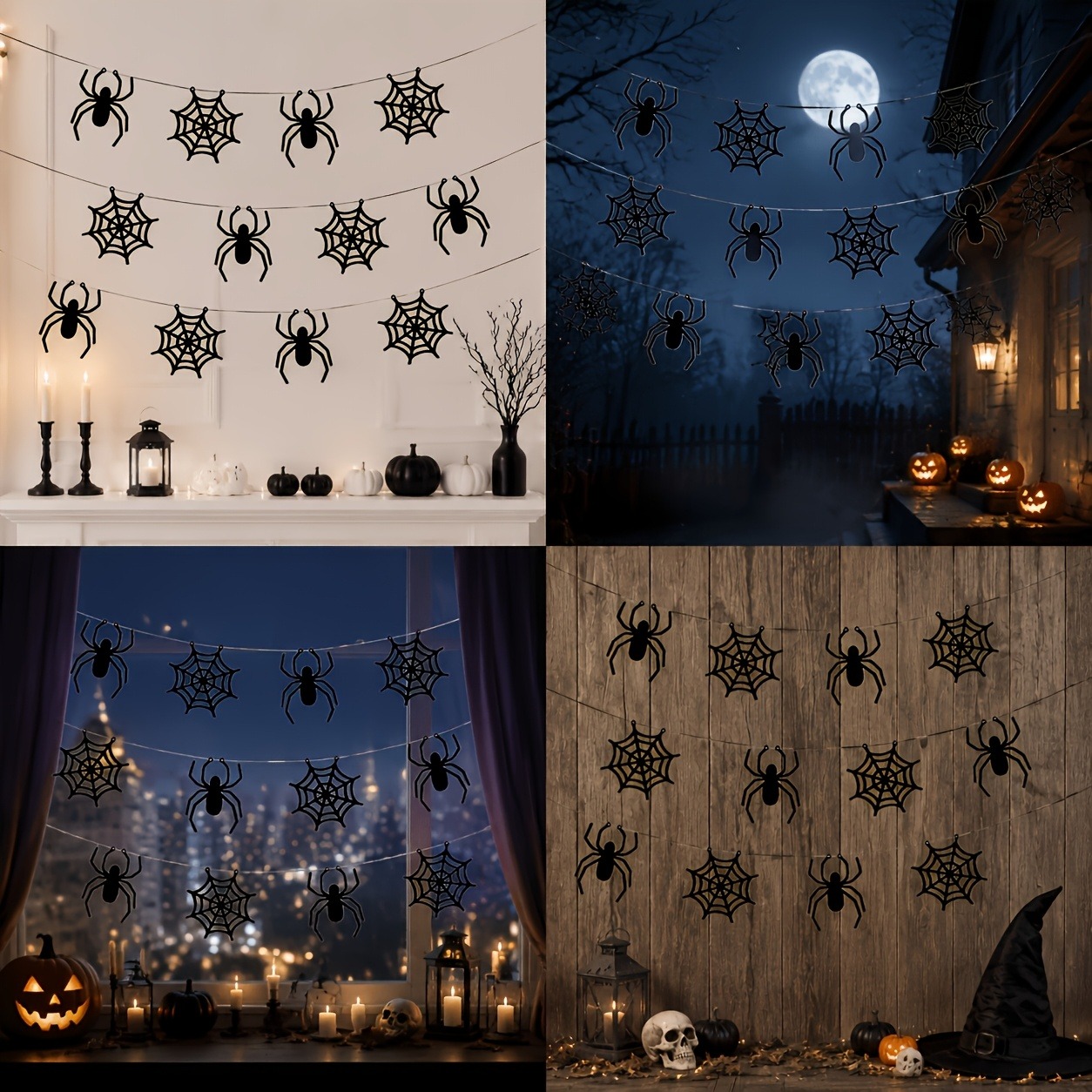 할로윈 거미줄 배너 가랜드 2세트, 할로윈 파티 가정용 - Spider Web Halloween Decoration 리뷰 및 가격