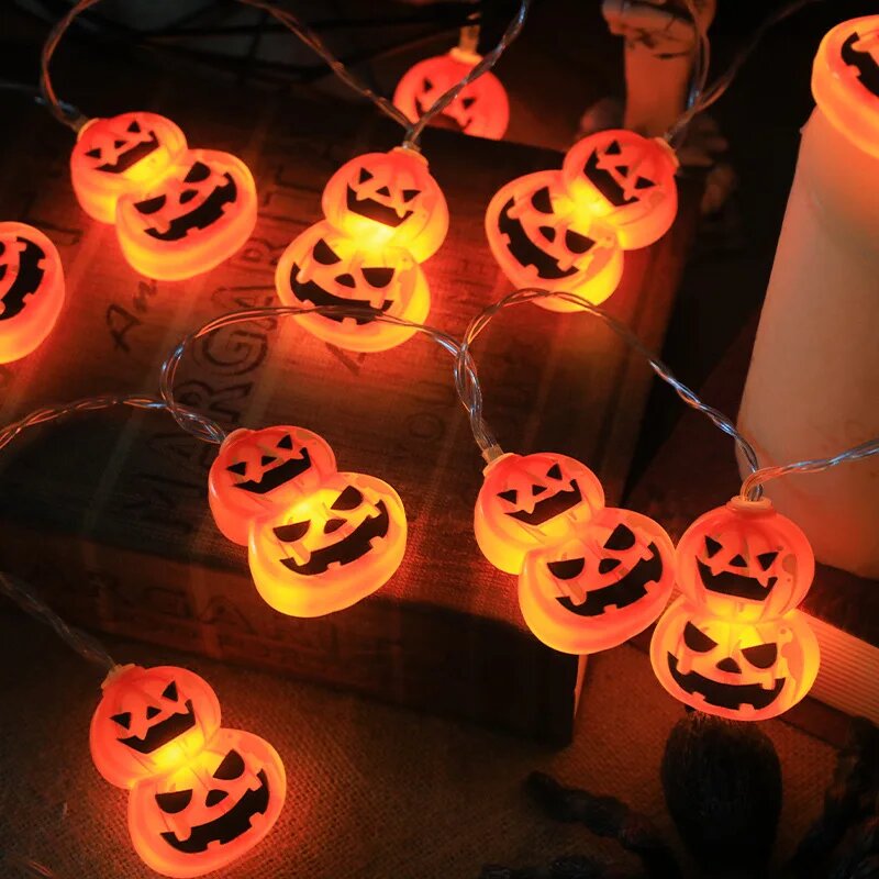 할로윈 10/20LED 스트링 조명 배터리 구동 호박  - Halloween Led String Lights Orange 리뷰 및 가격