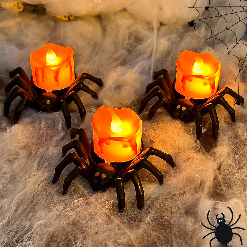 1/2개 LED 캔들 램프 플라스틱 거미 호박 랜턴 유 - Halloween Pumpkin Decor Led 리뷰 및 가격