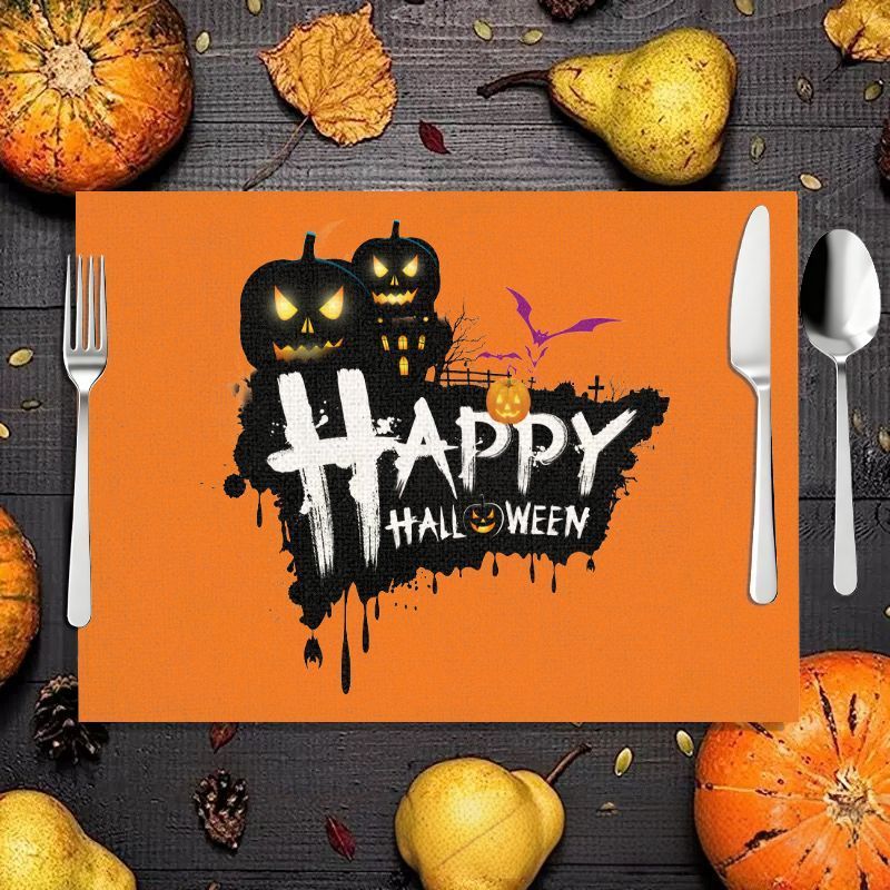 VIKAMA 2/4/6PCS 할로윈 식사 매트 해골 호 - Spider Web Halloween Decoration 리뷰 및 가격