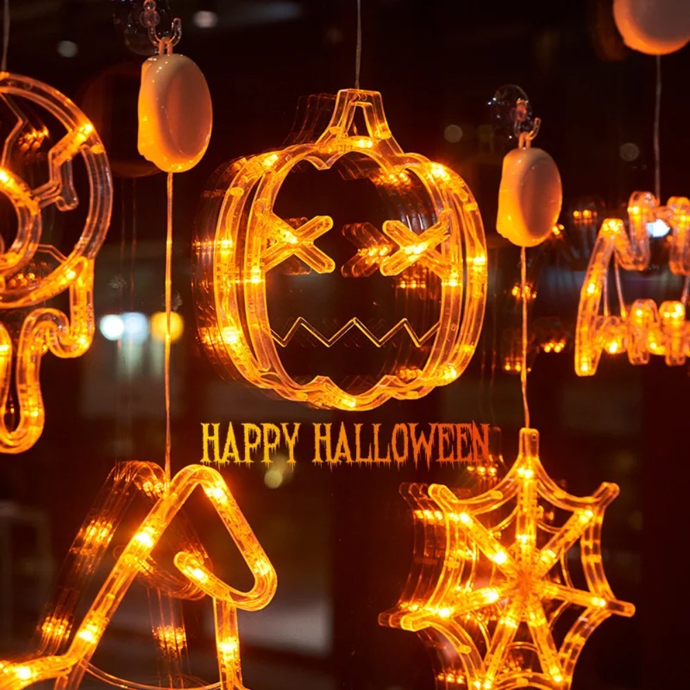 할로윈 LED 스트링 라이트 호박 거미줄 흡착컵 걸이형 - Halloween Pumpkin Decor Led 리뷰 및 가격