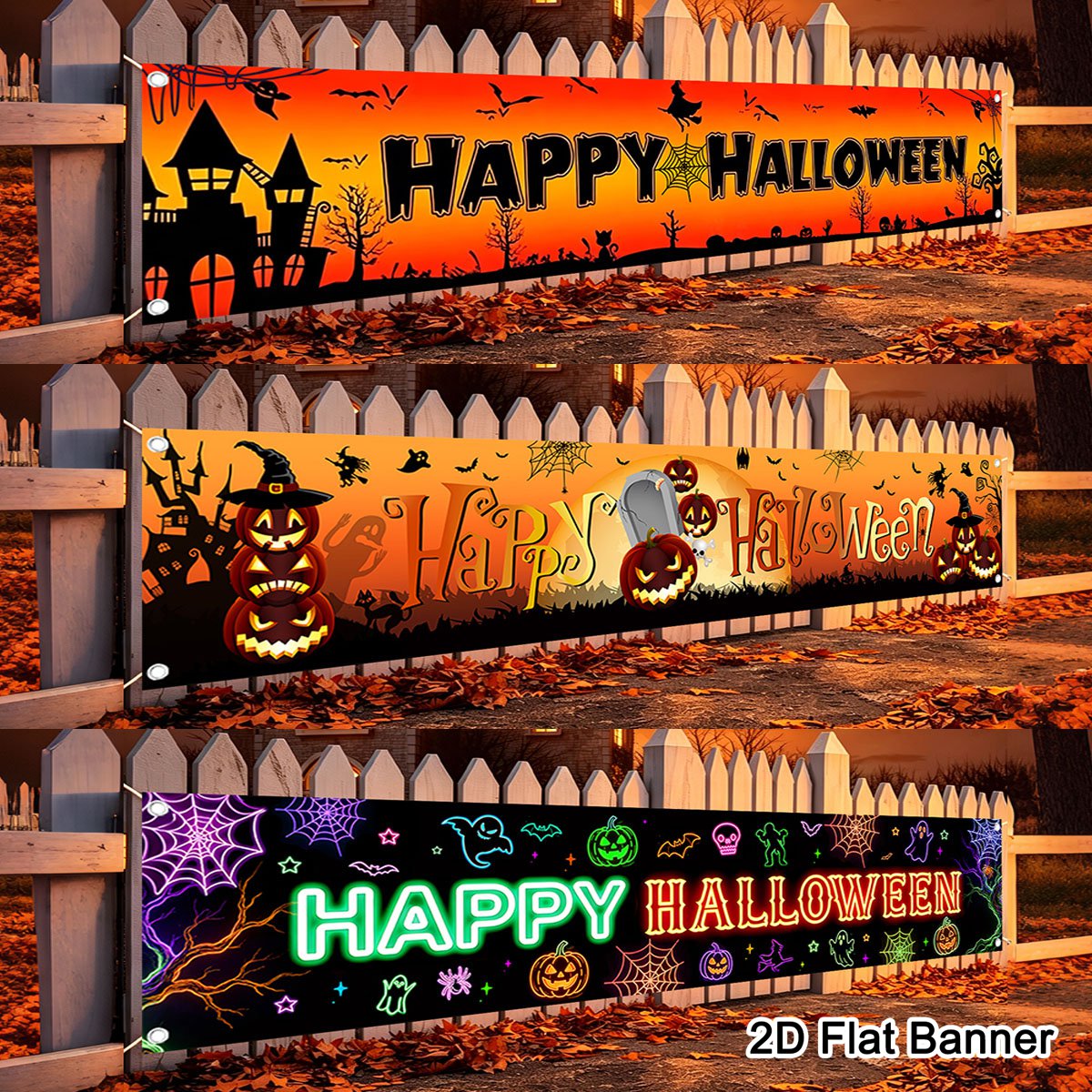 1pc 해피 할로윈 배너 잭오랜턴 호박 패턴 폴리에스테 - Pumpkin Lantern Halloween 리뷰 및 가격