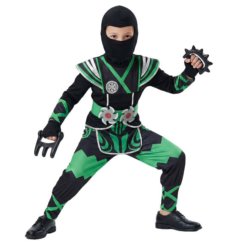 어린이를위한 녹색 닌자 의상 9PC 장난감 세트 할로윈 - Halloween Costume Kids 리뷰 및 가격