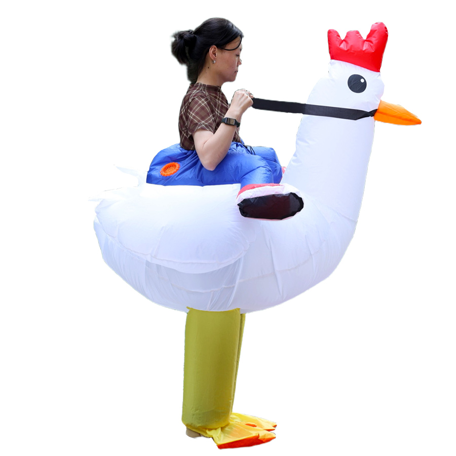 닭 모양의 터키 의상, 탈 수 있는 닭 모양의 팽창식  - Halloween Costume Adult 리뷰 및 가격