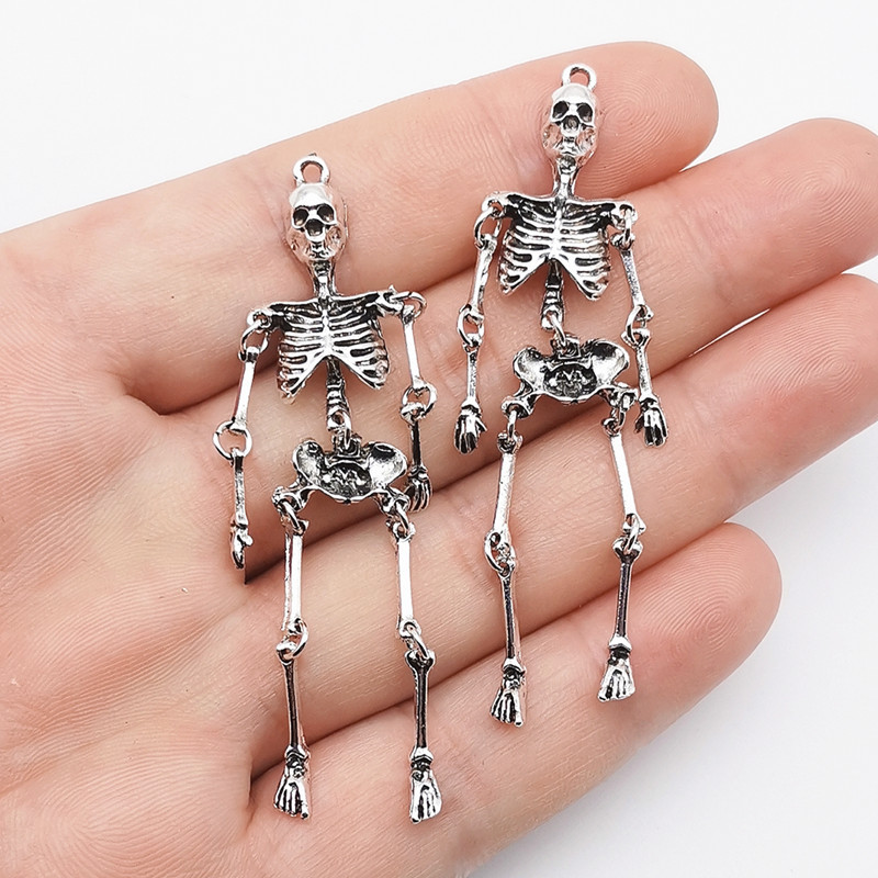 2/5/10PCS 레트로 해골 해골 펜던트 DIY 합금 - Halloween Skeleton Decoration 리뷰 및 가격