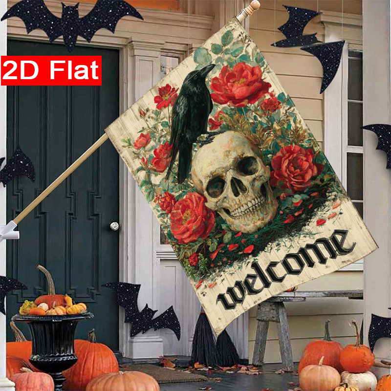 2D 평면 디자인 - 2D 평면 할로윈 환영 메시지가  - Halloween Skeleton Decoration 리뷰 및 가격