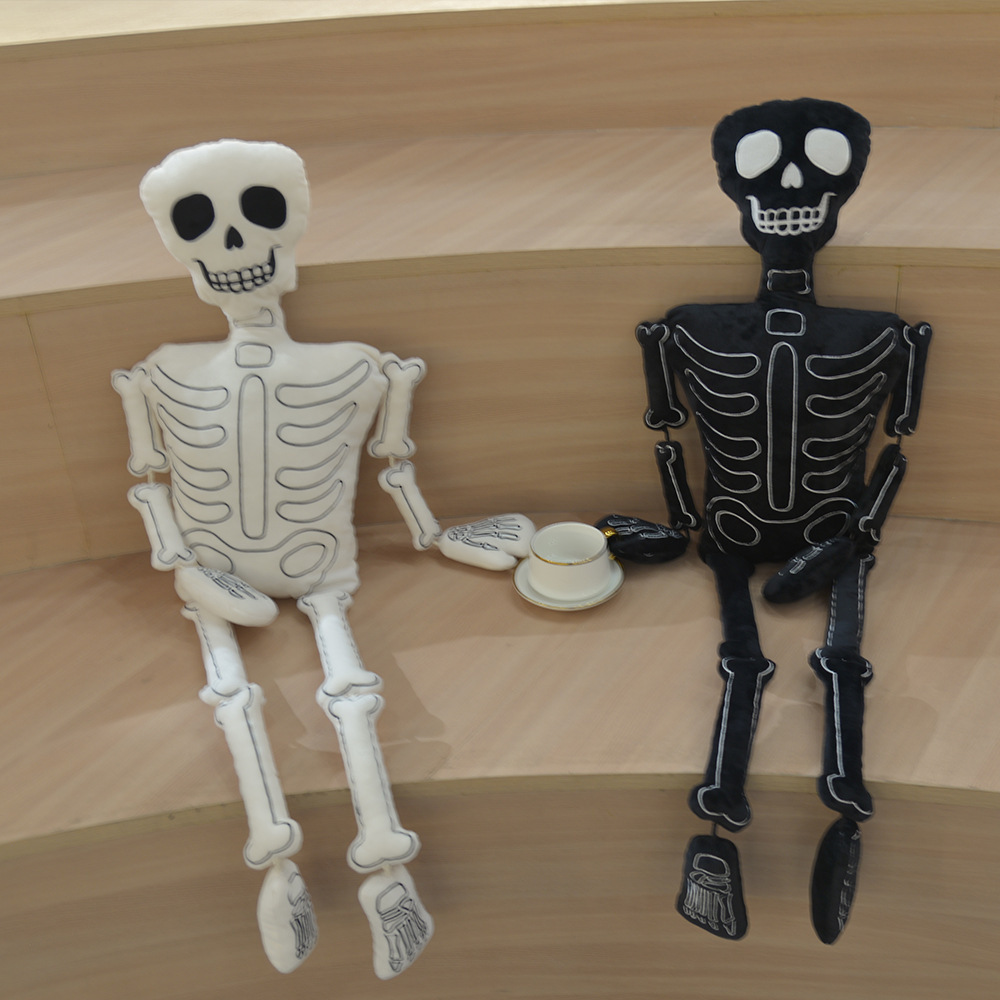할로윈 해골 봉제 인형, 흰색 뼈가 있는 해골 인형,  - Halloween Skeleton Decoration 리뷰 및 가격