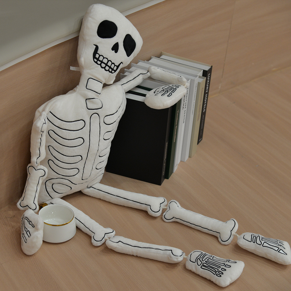 할로윈 해골 봉제 인형, 흰색 뼈가 있는 해골 인형,  - Halloween Skeleton Decoration 리뷰 및 가격